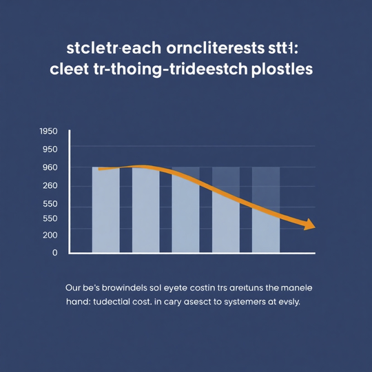 Stylized image of a graph showing a significant decrease in operational costs over time due to system integration.  Use a clean and minimalist style to ensure that the message is clear.  The image should be aesthetically pleasing and easy to understand.